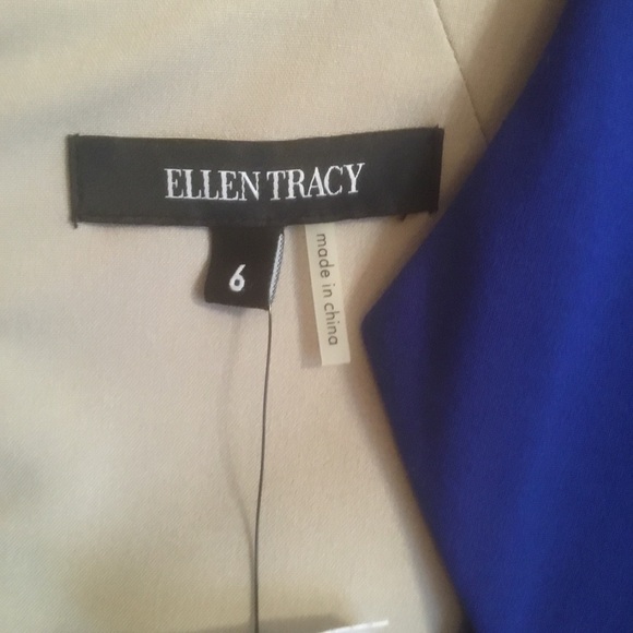 ELLEN TRACY Royal blue dress sz 6 - Picture 3 of 7